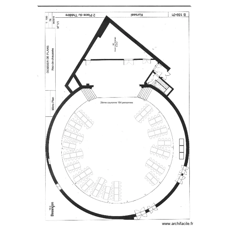 Grande salle en bal 1 couronne. Plan de Grande salle en bal 1 couronne. Plan de