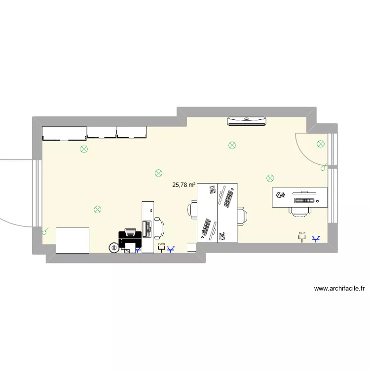 Bureau autom. Plan de 1 et 26 m² Bureau autom. Plan de 1 et 26 m²