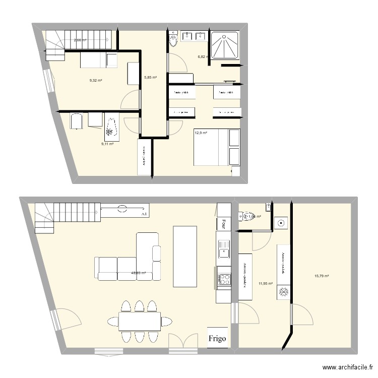 SARCEY. Plan de 0 pièce et 0 m2
