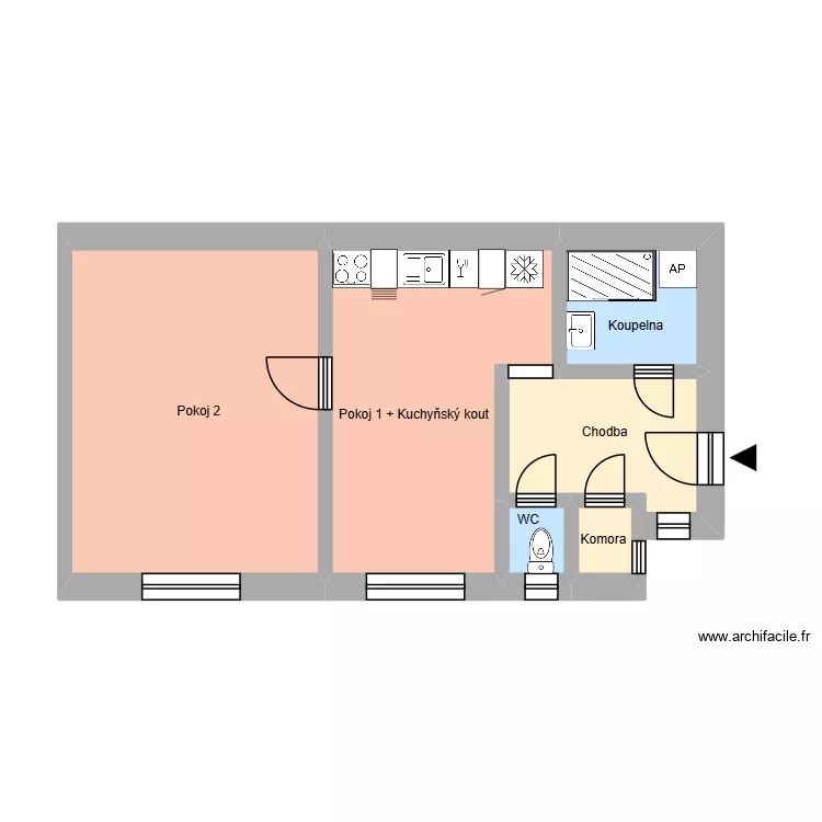 Nedbalova 2021, byt 1. Plan de 10 et 165 m² Nedbalova 2021, byt 1. Plan de 10 et 165 m²