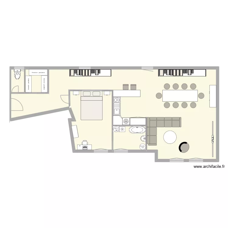 Vaugirard 2. Plan de 5 Pièces et 135 m² Vaugirard 2. Plan de 5 Pièces et 135 m²