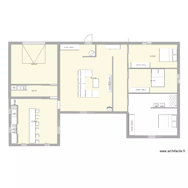 REVE. Plan de 6  et 125 m²