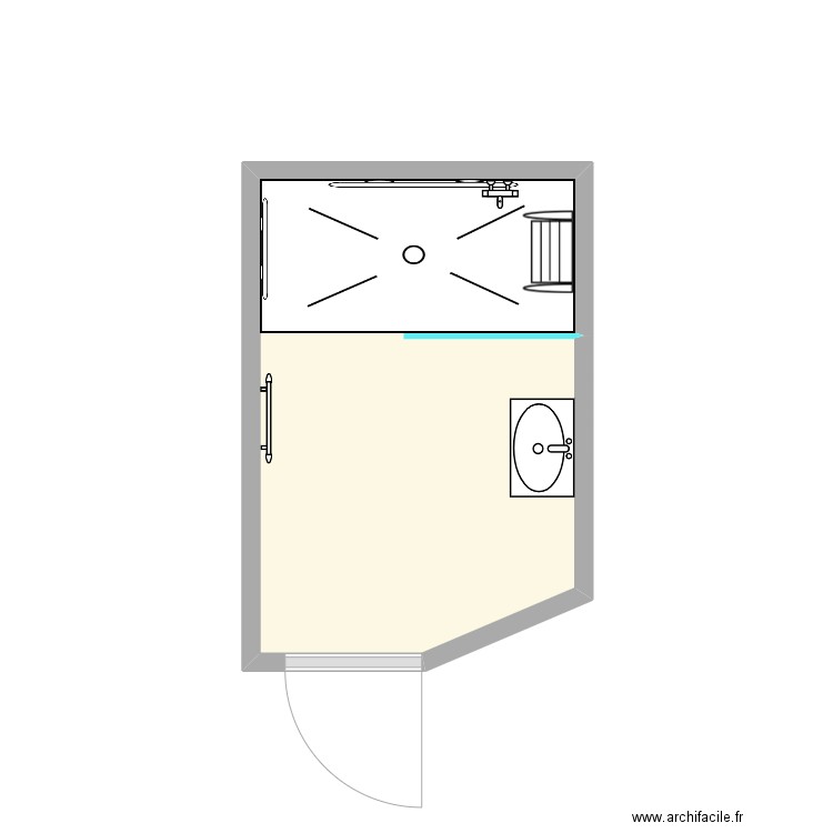 GIANINO PROJET2. Plan de 1 pièce et 5 m2