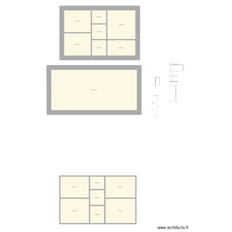 couhé v2. Plan de 15 pièces et 151 m2