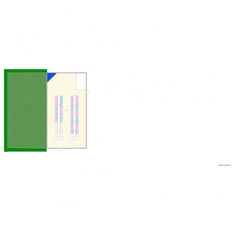 Pacs final. Plan de 1 pièce et 186 m2