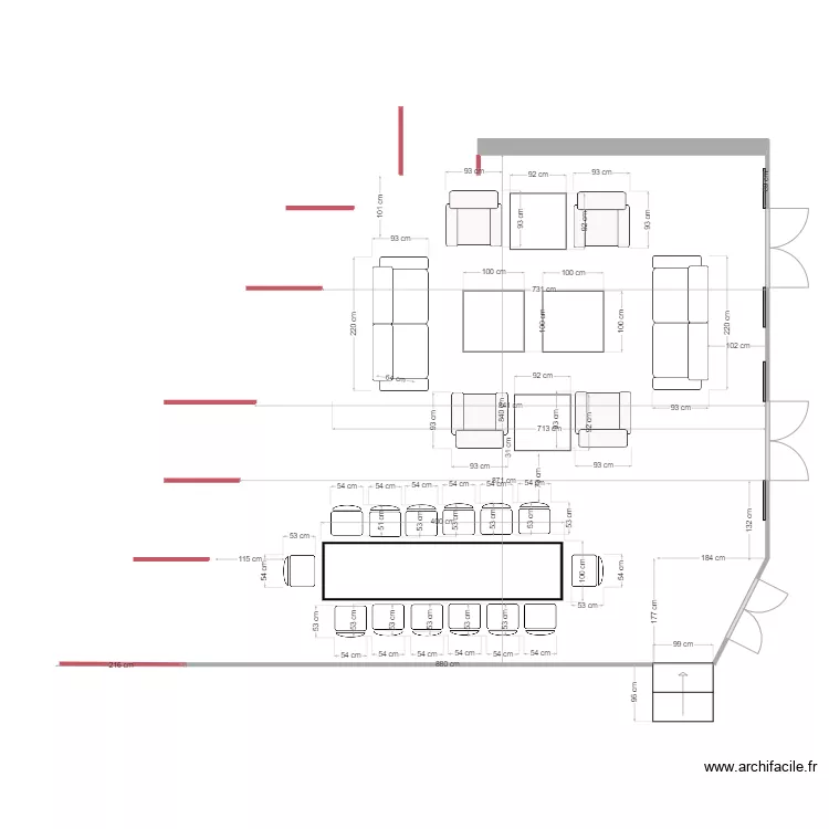 Terrasse Mer Mas de Gassin Version 2. Plan de 