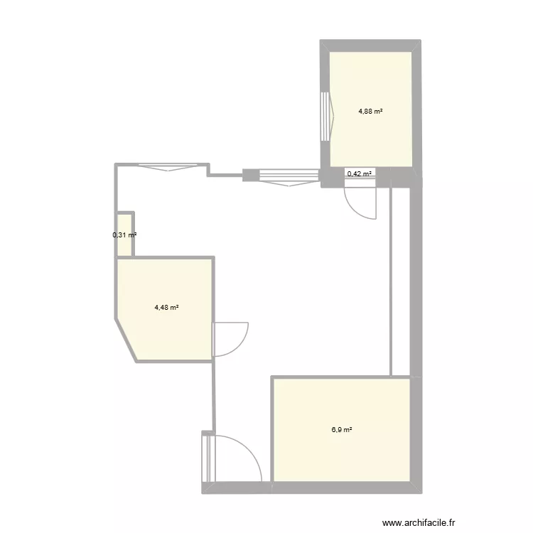 Jarente - Projet 1. Plan de 5  et 17 m²