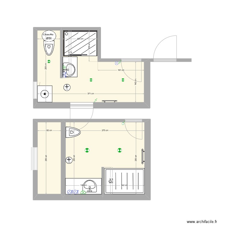 SdD Epiry. Plan de 3 pièces et 16 m2
