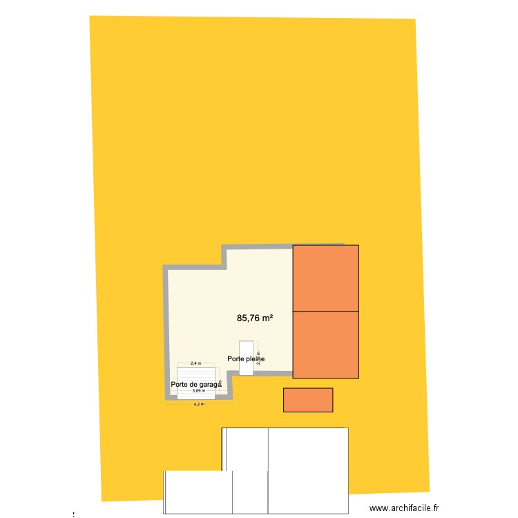 Ecully2. Plan de 1 pièce et 86 m2