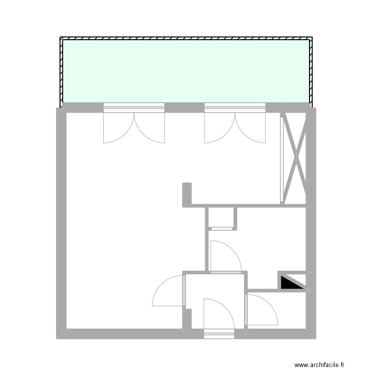 Studio BASTIEN. Plan de 14 pièces et 45 m2