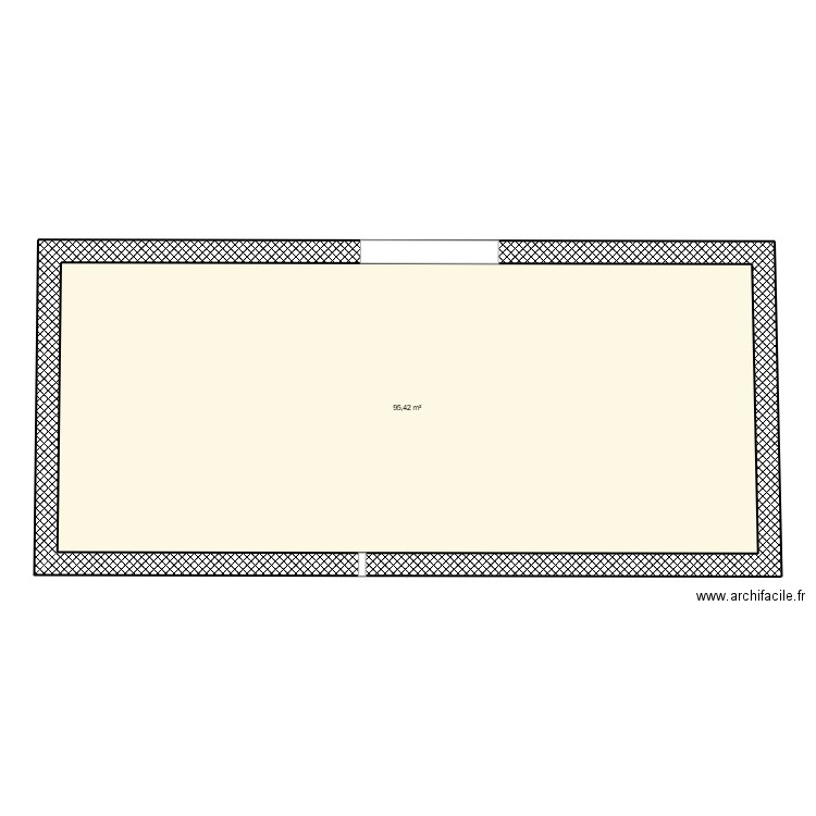 Plan 1. Plan de 1 pièce et 95 m2
