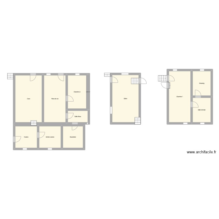 Plan maison. Plan de 12 pièces et 148 m2