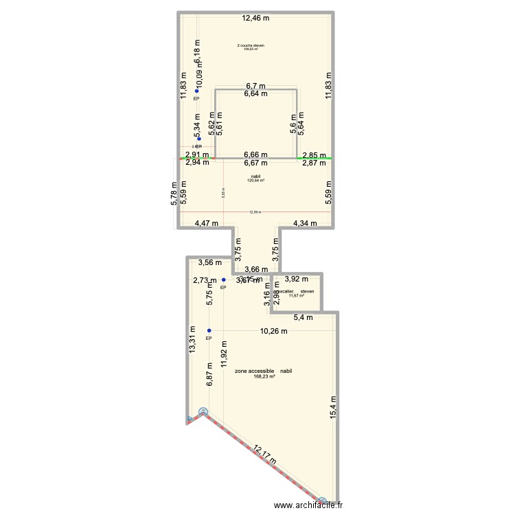 csb bâtiment.  A. Plan de 4 pièces et 410 m2