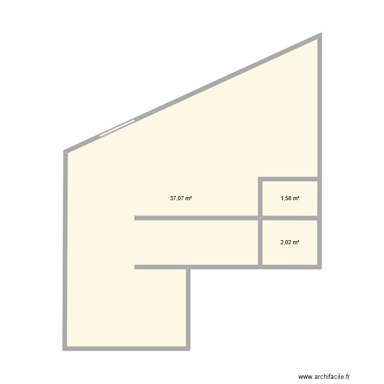 Plan d'appartement. Plan de 3 pièces et 41 m2