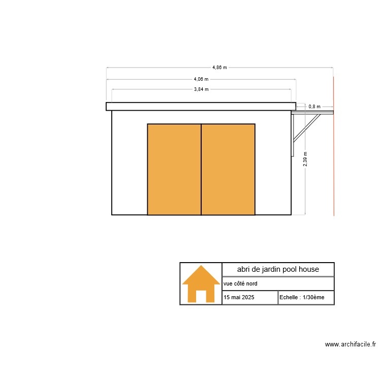abri de jardin et pool house face nord. Plan de 0 pièce et 0 m2