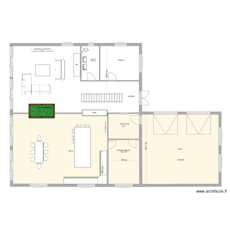 st-hippolyte. Plan de 17 pièces et 310 m2