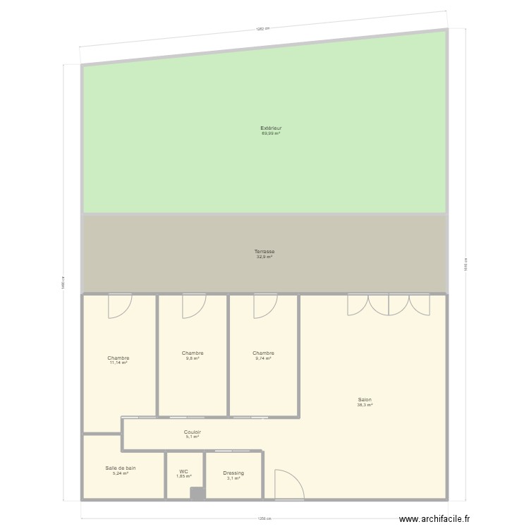 POULIN. Plan de 11 pièces et 187 m2