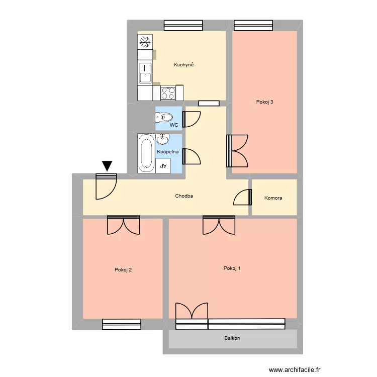 Hornická 660, byt 1. Plan de 14 pièces et 203 m² Hornická 660, byt 1. Plan de 14 pièces et 203 m²