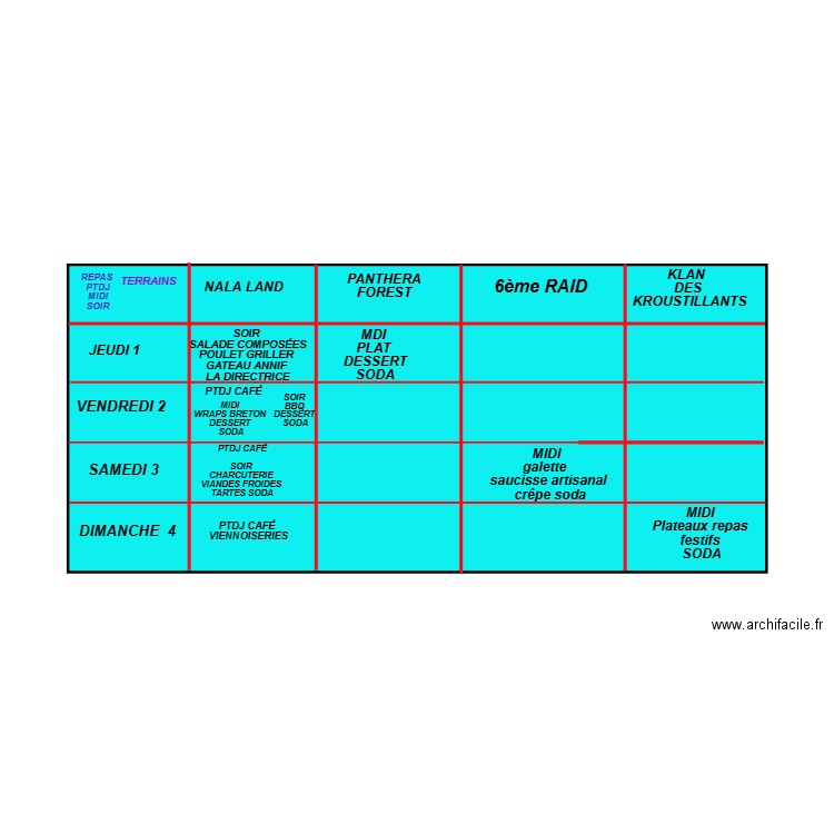ROADTRIPMENU. Plan de 0 pièce et 0 m2