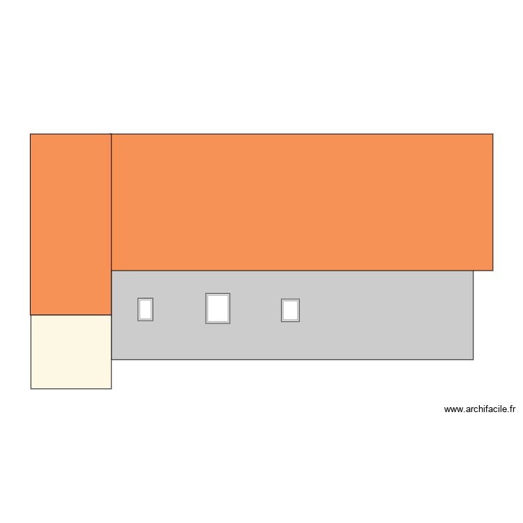 fa&ccedil;ade nord avant travaux. Plan de 0 pièce et 0 m2