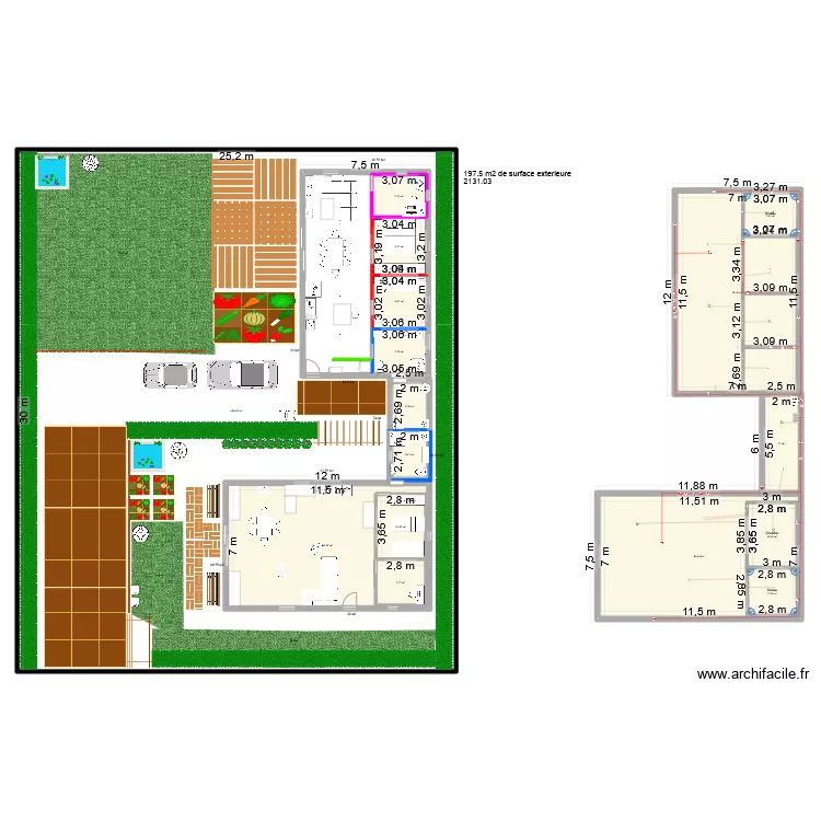 maison 2025 bis. Plan de 