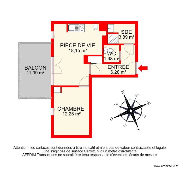 BI 28210. Plan de 10 pièces et 69 m2