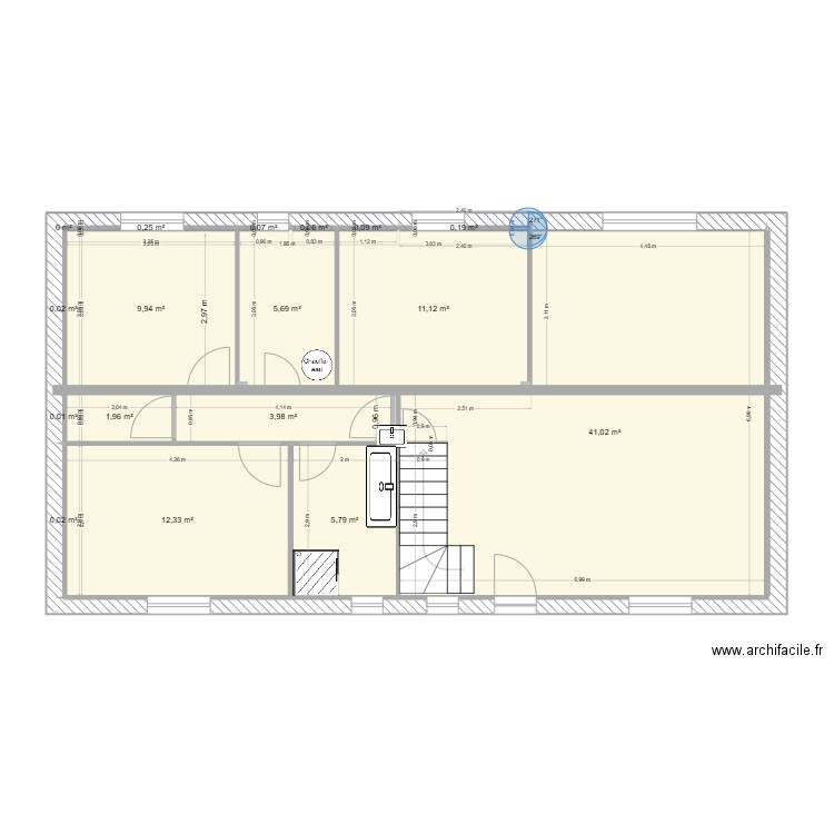 plan eure. Plan de 22 pièces et 159 m2