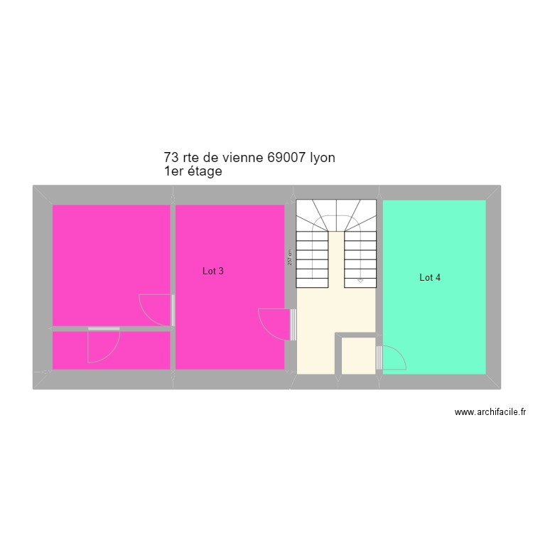 rte de vienne 1er. Plan de 9 pièces et 44 m2