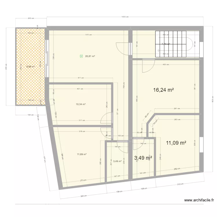 77 maison 2etage. Plan de 
