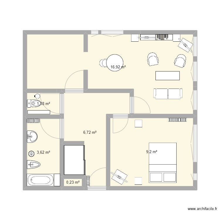 Plan appartement des personnes agées. Plan de 0 pièce et 0 m2