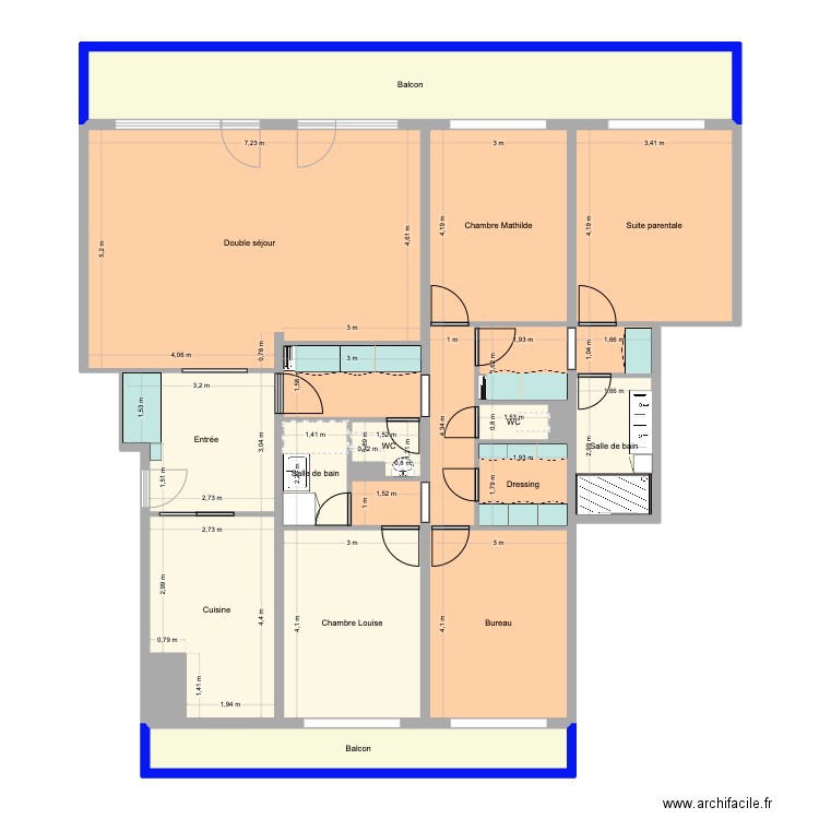 Caluire 3. Plan de 22 pièces et 167 m2