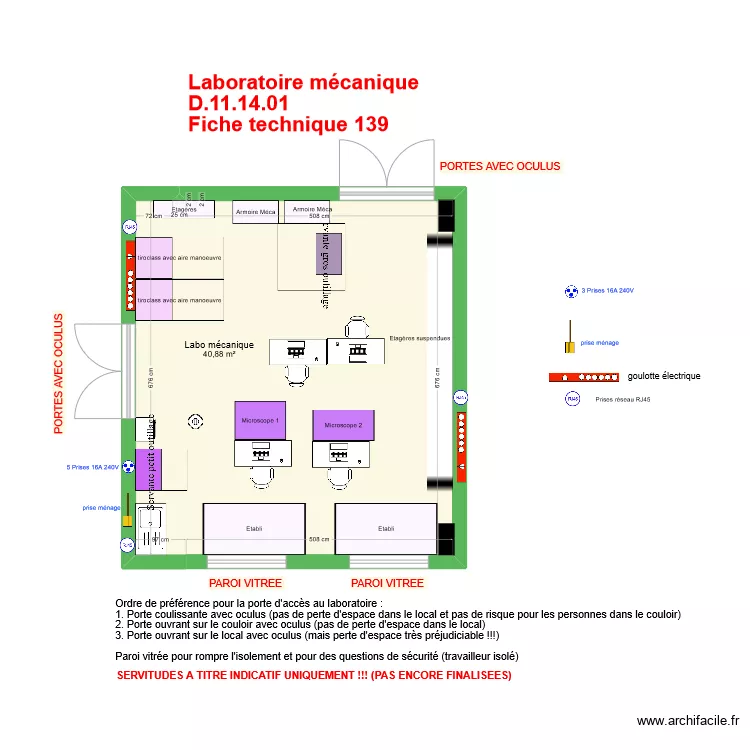 Fiche 139_labos mecanique V4. Plan de 