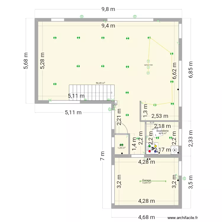 V23. Plan de 13 et 159 m² V23. Plan de 13 et 159 m²