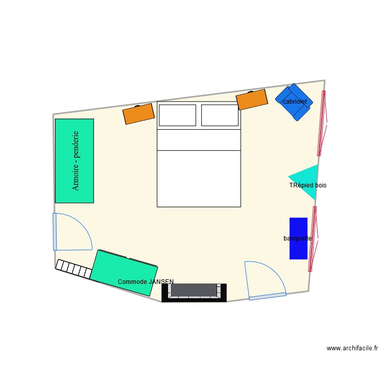 chambre 1. Plan de 0 pièce et 0 m2