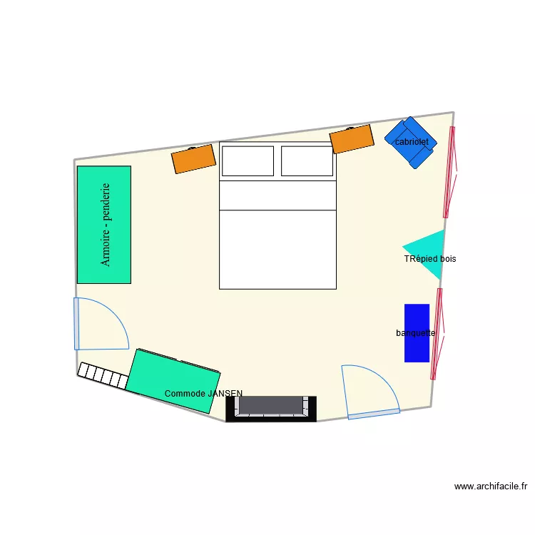 chambre 1. Plan de 