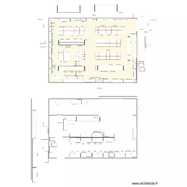 MAG 103. Plan de 1  et 281 m²