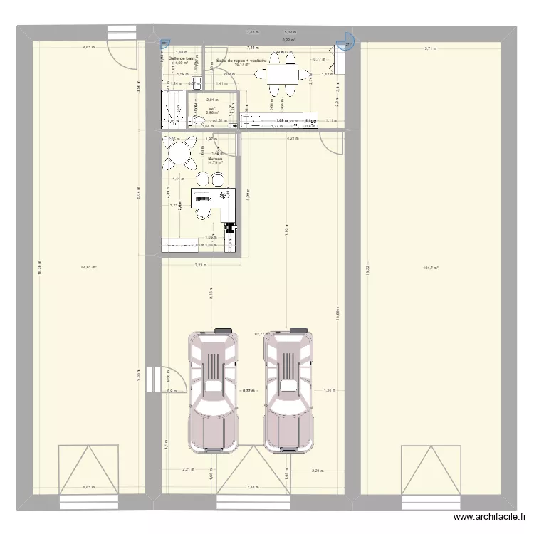 plan grange entreprise. Plan de 10  et 562 m²