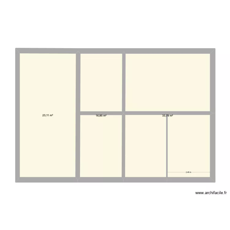 Projet maison. Plan de 3  et 74 m²