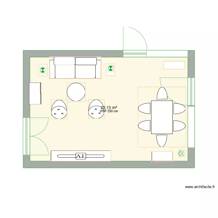 séjour. Plan de séjour. Plan de