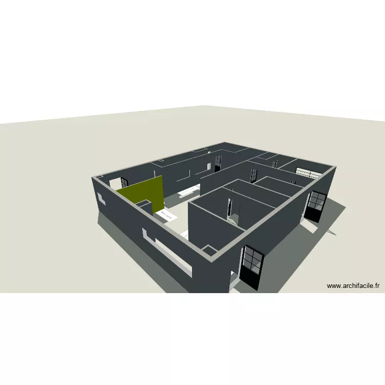Restau Oasis Projet. Plan de 13 Pièces et 124 m² Restau Oasis Projet. Plan de 13 Pièces et 124 m²