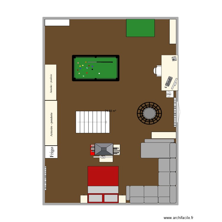 chambre Norman projet. Plan de 0 pièce et 0 m2