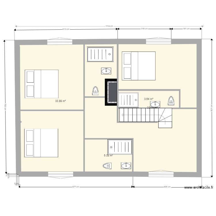 69 av 1er. Plan de 4 pièces et 77 m2
