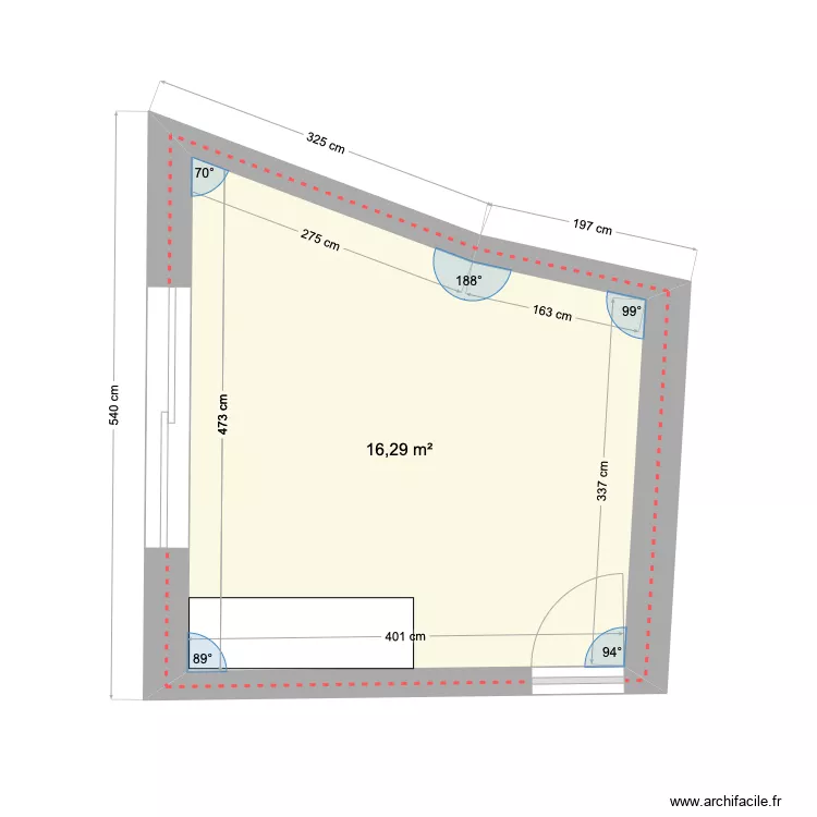 Studio M&eacute;linda 1. Plan de 