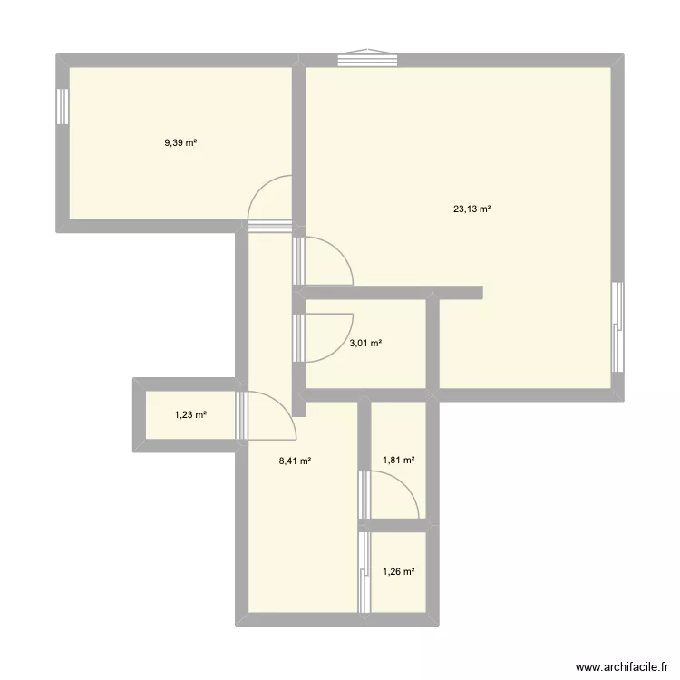 Appart 1. Plan de 7 et 48 m² Appart 1. Plan de 7 et 48 m²