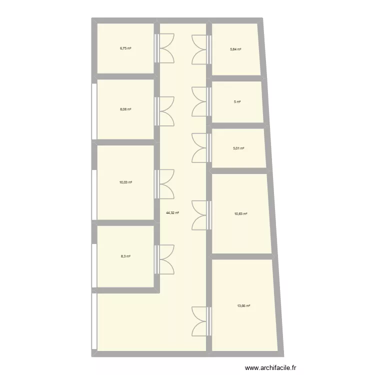 box bern&eacute;. Plan de 10  et 118 m²