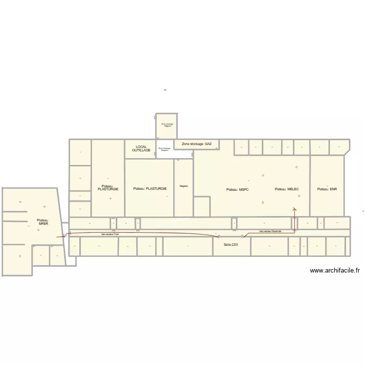plan batiment C. Plan de 42  et 11269 m²