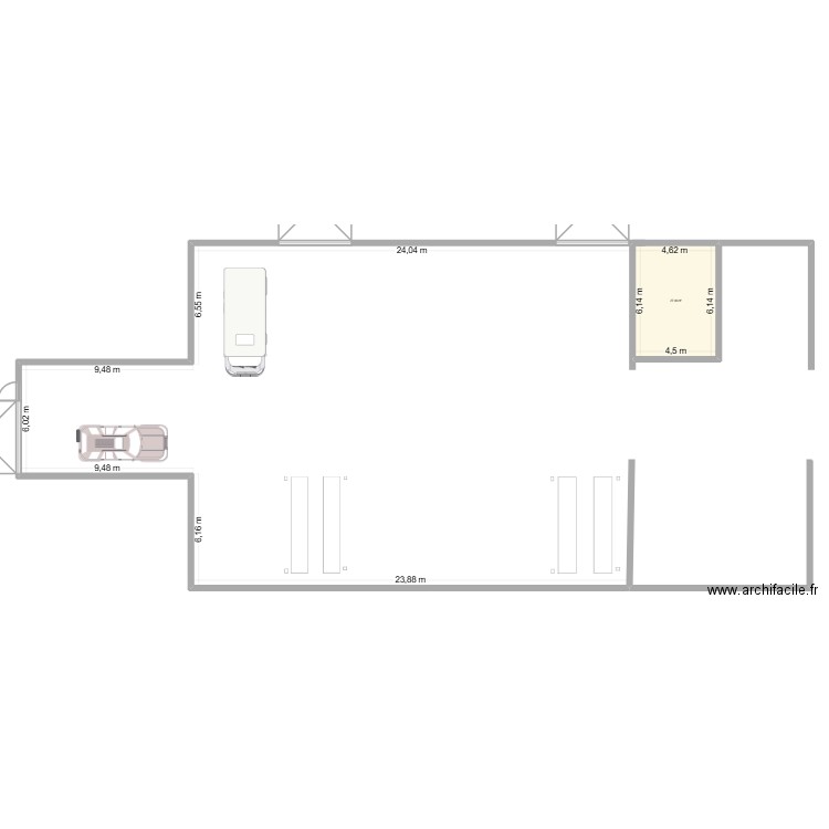 montchapet dijon. Plan de 1 pièce et 27 m2