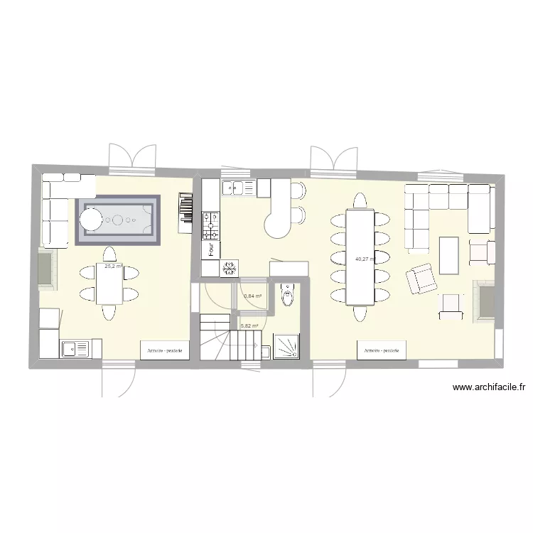 Logement sud-ouest RdC 151224. Plan de 