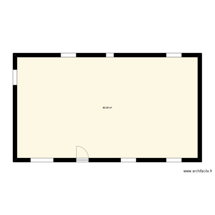plan maison P.Cezanne v0. Plan de 1 pièce et 81 m2