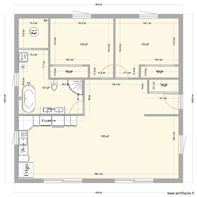 riviere 2. Plan de 8 et 94 m² riviere 2. Plan de 8 et 94 m²